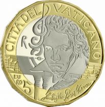 Vatican 5 Euros BE Bimétallique Vatican 2020 - Ludwig van Beethoven