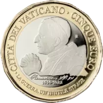 Vatican 5 Euros BE Bim&eacute;tallique Vatican 2022 - Pape Benoit XV