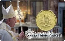 Vatican 50 centimes euros 2022 Vatican - SOUS BLISTER (Coincard n&deg;13)