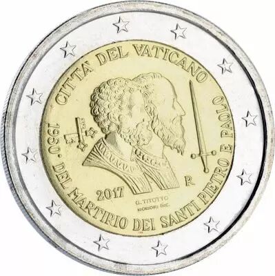 Vatican City State  2 Euros Comm�mo. - 2017 BU - Saints Pierre and Paul