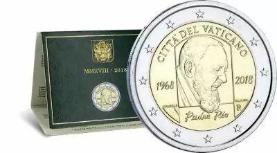 Vatican City State 2 Euros Commemo. 2018 BU (FDC) - 50 years since the death of Padre Pio