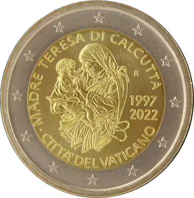 Vatican City State 2 Euros Comm�mo. BE Vatican 2022 - 25th anniversary of the death of Mother Teresa of Calcutta