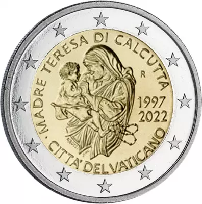 Vatican City State 2 Euros Comm�mo. BU Vatican 2022 - 25th anniversary of the death of Mother Teresa of Calcutta