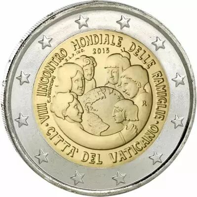 Vatican City State 2 Euros Comm�mo. VATICAN 2015 - Rencontre mondiale des familles
