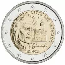Vatican City State 2 Euros Comm&eacute;mo. Vatican 2021 - 700 years since the death of Dante Alighieri