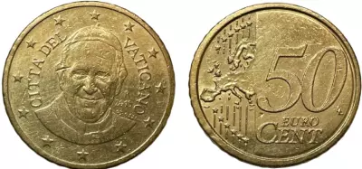 Vatican City State 50 Centimes Euros - Pape Fran�ois - 2015