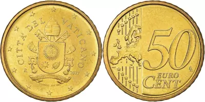 Vatican City State 50 Centimes Euros - Pape Fran�ois - 2017