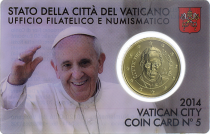 Vatican City State 50 centimes euros 2014 Vatican - SOUS BLISTER (Coincard n°5)