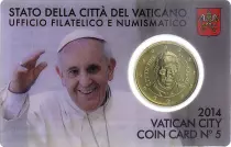 Vatican City State 50 centimes euros 2014 Vatican - SOUS BLISTER (Coincard n°5)