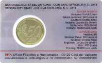 Vatican City State 50 centimes euros 2014 Vatican - SOUS BLISTER (Coincard n°5)