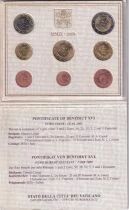 Vatican City State Euro set 8 coins 1c to 2 euros 2009 ? Benedict XVI