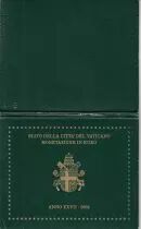 Vatican City State Proof set of 2005 - Benoit XVI - 8 coins in Euros - Folder used.