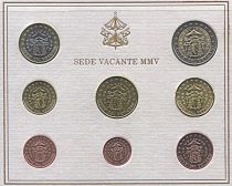 Vatican City State Proof set of 2005 - Sede Vacante - 8 coins in Euros