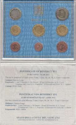Vatican City State S�rie Euros 8 monnaies en euros 2012 - Benoit XVI