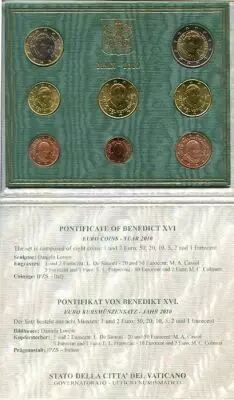 Vatican City State Set of 8 coins 2010 - Benoit XVI
