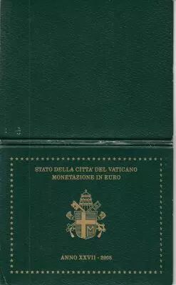 Vatican Coffret BU 8 pi�ces 2005 - Benoit XVI - Coffret d\'occasion avec coins un peu ab�m�s.