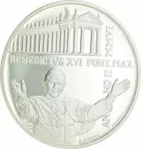 Vatican Colonnades Place Saint Pierre - Benoit XVI - 10 Euros Argent Vatican 2006