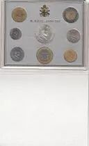 Vatikanstadt Mint set of 7 coins John Paul II 1988 Roma