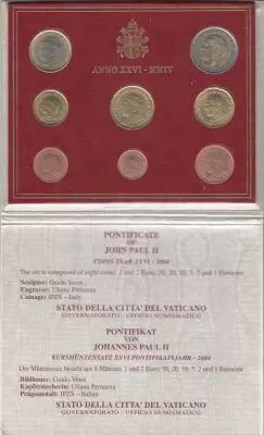Vatikanstadt Set of 8 coins from a proof set - 2004 - Pope John Paul II