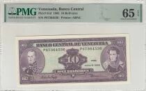 Venezuela 10 Bolivares - Simon Bolivar - Antonio Jose de Sucre - 1995 - Série P - PMG 65 EPQ