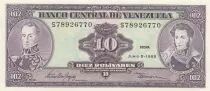 Venezuela 10 Bolivares,  Simon Bolivar - Antonio Jose de Sucre - 1995