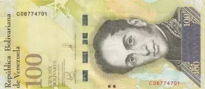 Venezuela 100 000 Bolivares Simon Bolivar - red siskin birds - 13-12-2017 - Letter C