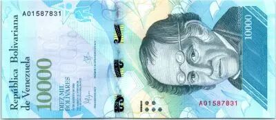 Venezuela 10000 Bolivares Simon Rodriguez - Oso - 2016