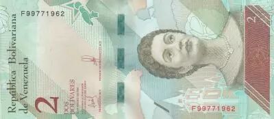 Venezuela 2 Bolivares - Josefa Camejo -  Amazone � �paulettes jaunes - 15-01-2018 - Lettre F
