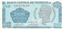 Venezuela 2 Bolivares - Simon Bolivar - Armoiries - 1989 - Série AB