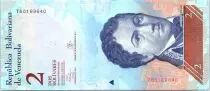 Venezuela 2 Bolivares Francisco de Miranda - Dolphins - 2013