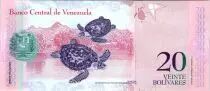 Venezuela 20 Bolivares Luisa Caceres de Artsmendi - Tortles - 2014