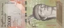 Venezuela 2000 Bolivares - Guaicaipuro - Hibou - 18-08-2016 - Lettre B