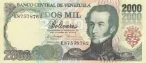Venezuela 2000 Bolivares Gal A.J. De Sucre - Bataille de Ayacucho - 1998