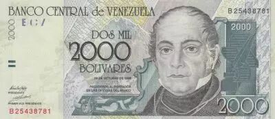 Venezuela 2000 Bolivars - Andr�s Bello - 1998 - Series B