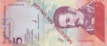 Venezuela 5 Bol&iacute;vares - 15-01-2018 - S&eacute;rie A - Sp&eacute;cimen