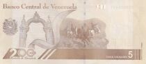Venezuela 5 Bolivares - 200 ans Bataille de Carabobo - 29-04-2021 - S&eacute;rie Z de remplacement
