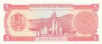 Venezuela 5 Bolivares - Simon Bolivar - F de Miranda - 1989 - Serial K