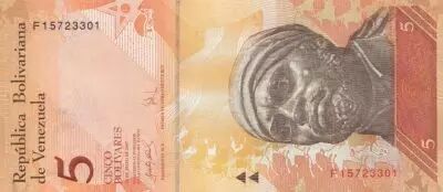 Venezuela 5 Bolivares Negro Primero - Anteater - 2007