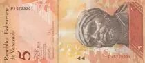 Venezuela 5 Bolivares Negro Primero - Tamanoir - 2007
