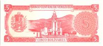 Venezuela 5 Bolivares Simon Bolivar - F de Miranda - 1989