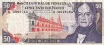 Venezuela 50 Bolivares -  Andres Bello - Central bank - 1988 - Serial A - P.65b