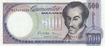 Venezuela 500 Bolivares - Simon Bolivar - Fleurs - 05-02-1998 - S�rie R