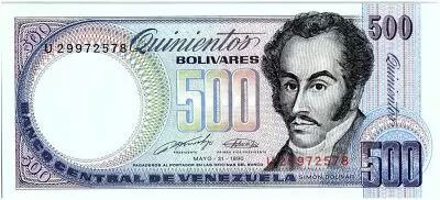 Venezuela 500 Bolivares Simon Bolivar - Orchid�es - 31/05/1990