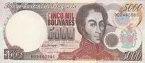 Venezuela 5000 Bolivares - Simon Bolivar - Independance day - 14-03-1996 - Serial B