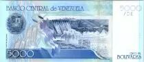 Venezuela 5000 Bolivares F. de Miranda - Barrage hydro&eacute;lectrique - 2002