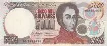 Venezuela 5000 Bolivares Simon Bolivar - Independance day - 1996 - Serial B