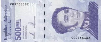 Venezuela 500000 Bolivares - Simon Bolivar - 03-09-2020 - Letter C
