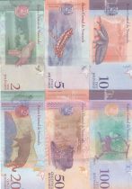 Venezuela Serial of 6 notes  - 2018  - 2 to 100 bolivares