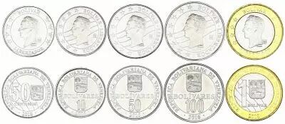 Venezuela Set of 5 Coins - 2016-2018 - AU