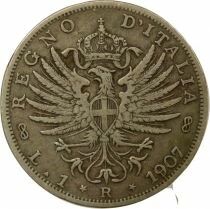 Victor Emmanuel III - Silver Lira - 1907 R Rome